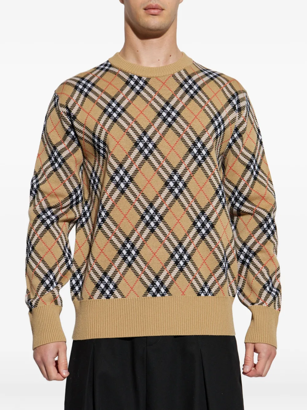 Burberry check-pattern sweater Beige