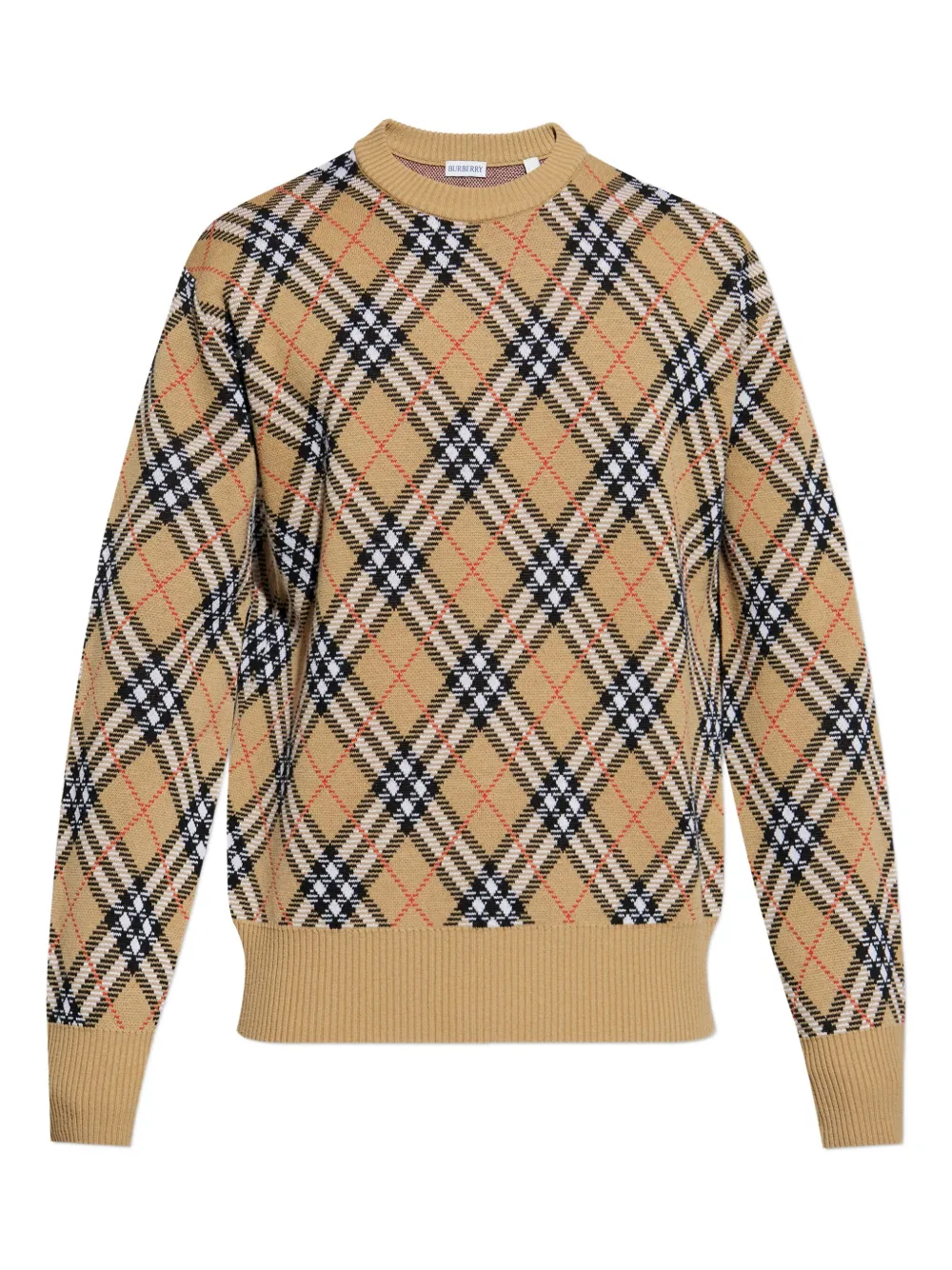 Burberry check-pattern sweater Beige