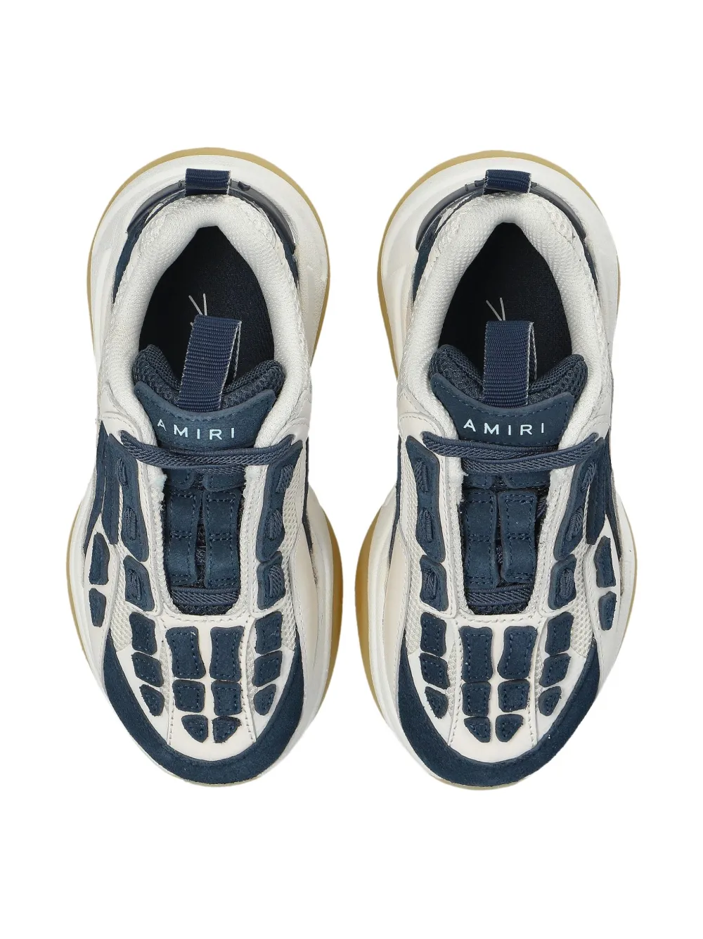 AMIRI KIDS Bone Runner skeleton-detail mesh sneakers Wit