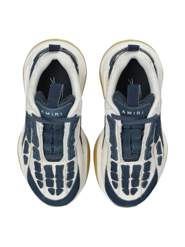 amiribonページ AMIRI KIDS Bone Runner skeleton-detail Mesh Sneakers | White