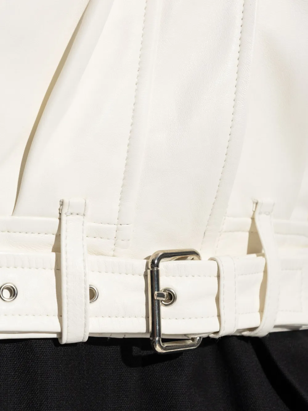 IRO Manka belted leather jacket Wit