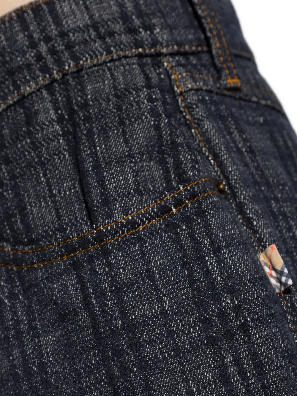 Burberry Geruite jeans Blauw