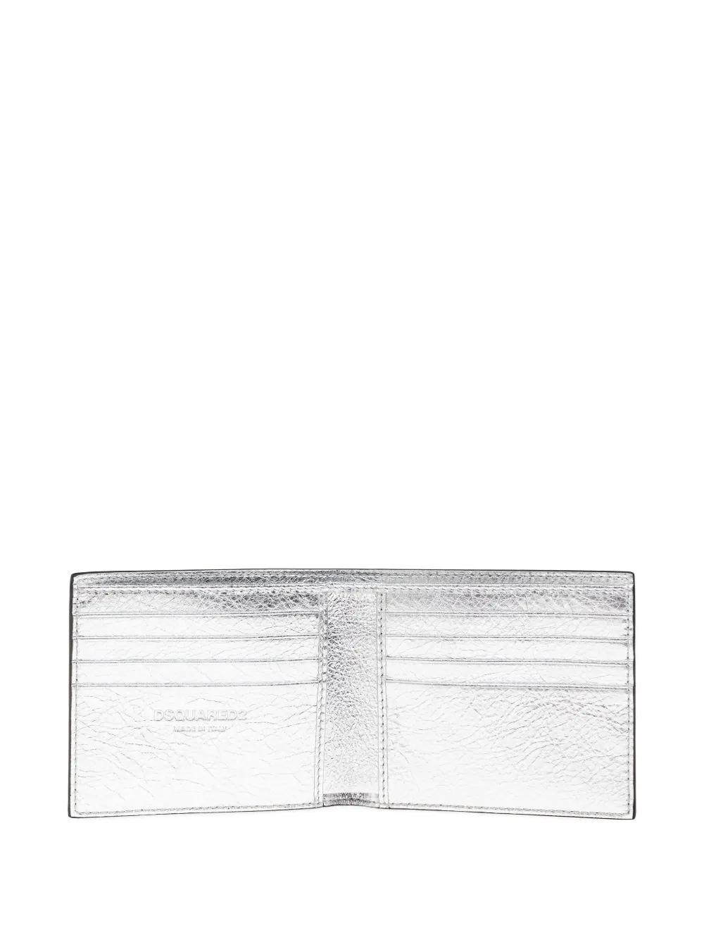DSQUARED2 logo-plaque leather wallet Zwart