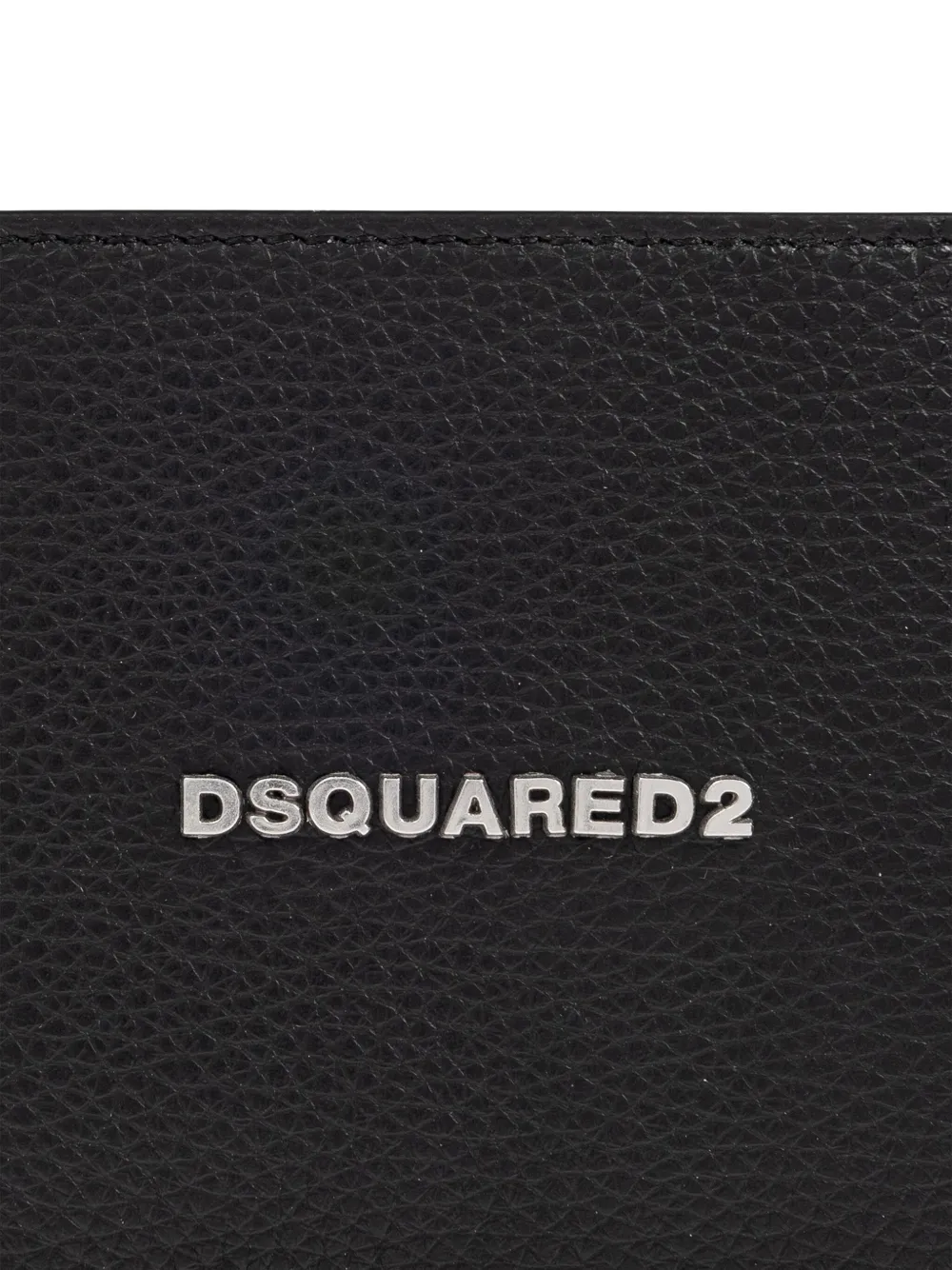 DSQUARED2 logo-plaque leather wallet Zwart