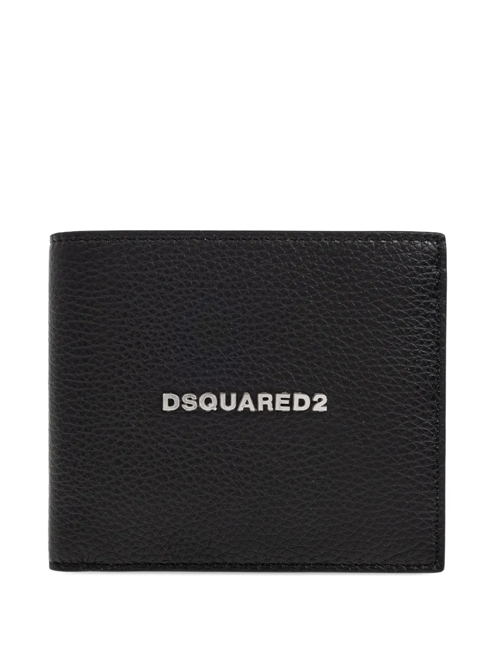 DSQUARED2 logo-plaque leather wallet Zwart