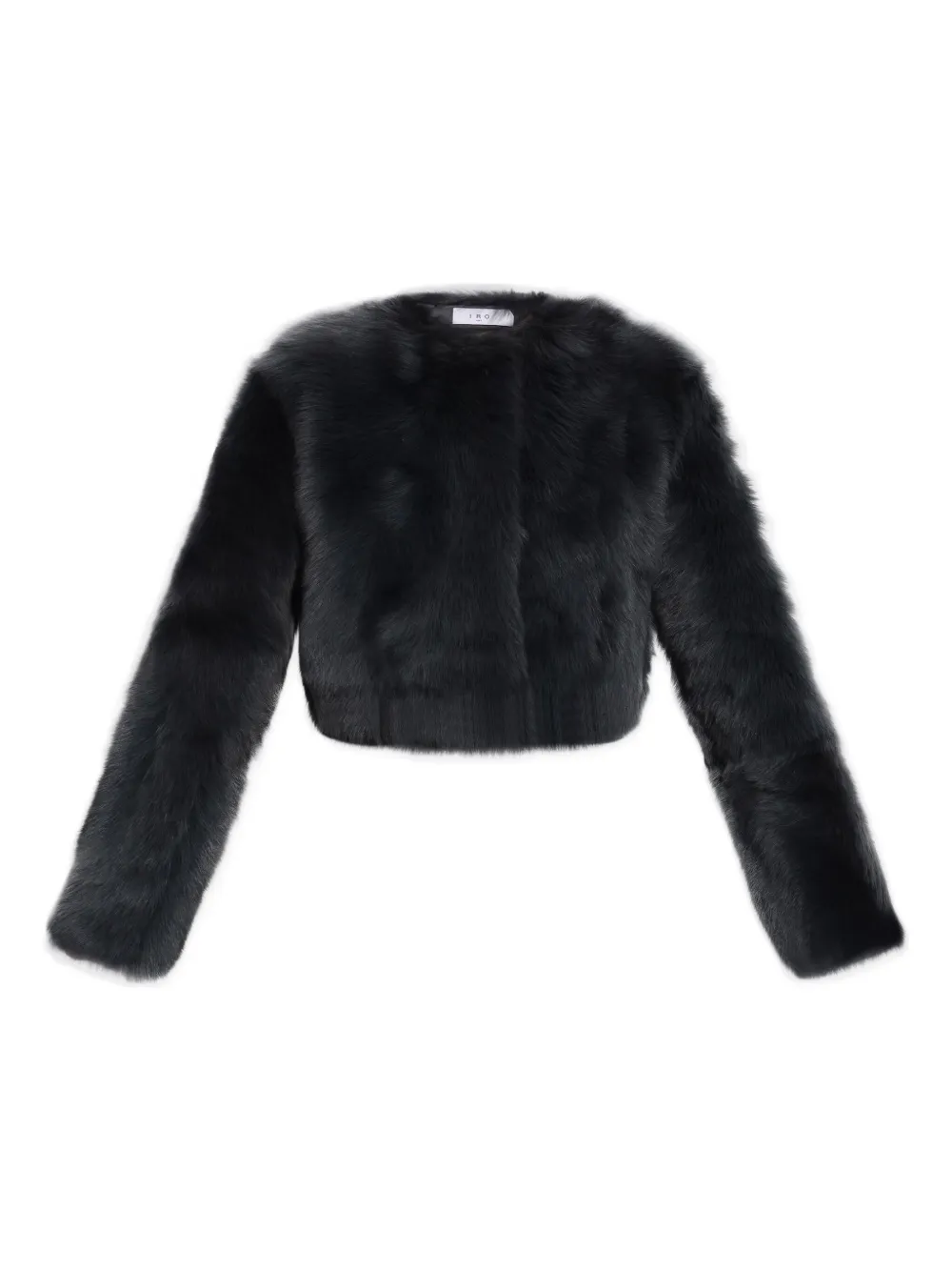 IRO sheepskin cropped jacket Zwart
