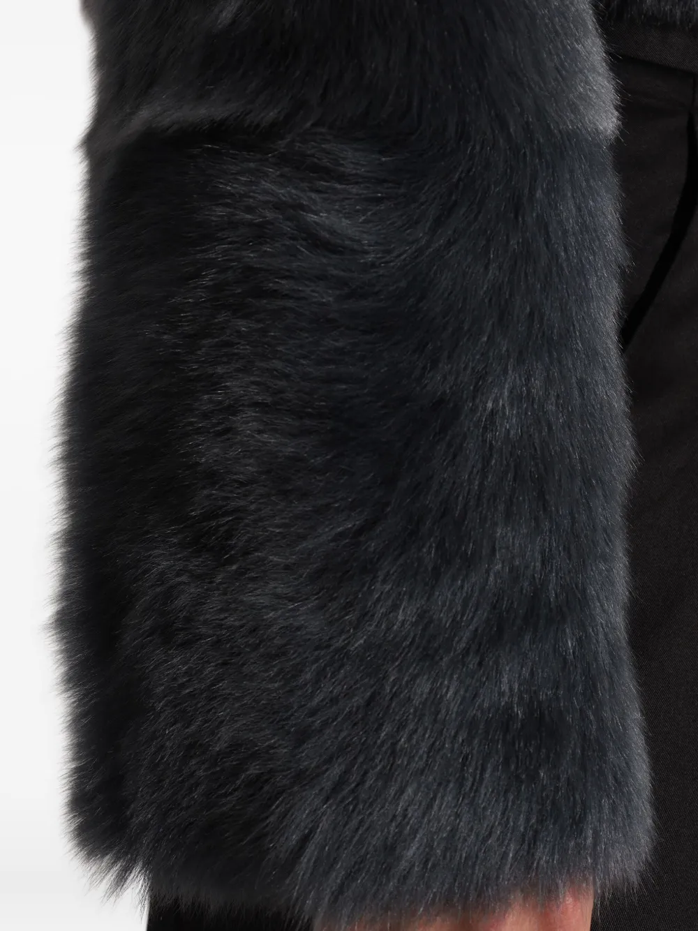 IRO sheepskin cropped jacket Zwart
