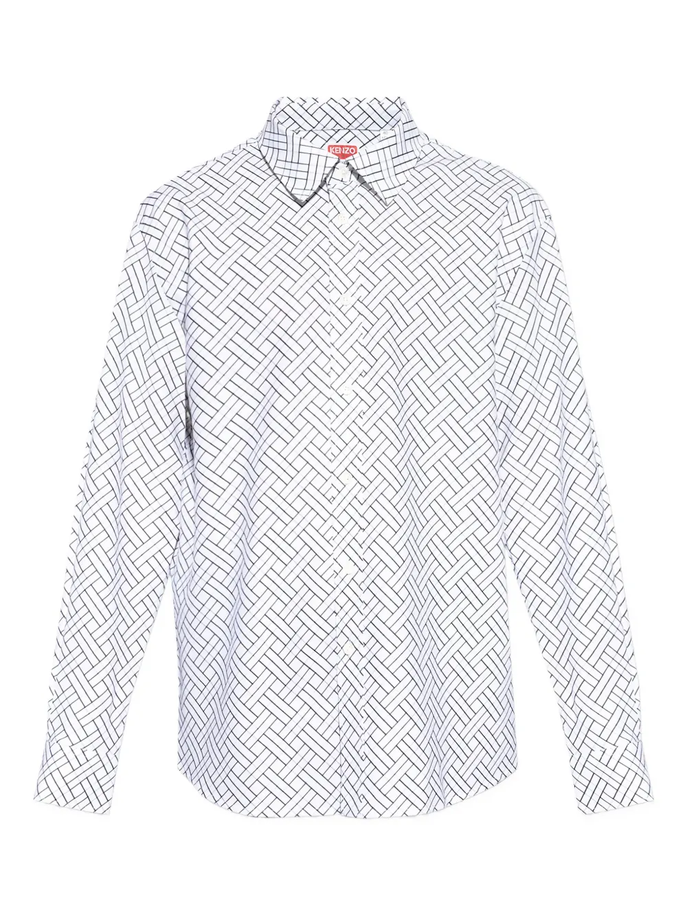 Kenzo geometric-pattern shirt Wit
