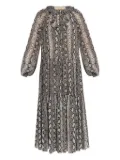 Michael Michael Kors snakeskin-print midi dress - Grey