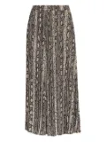 Michael Michael Kors pleated snakeskin-print skirt - Grey