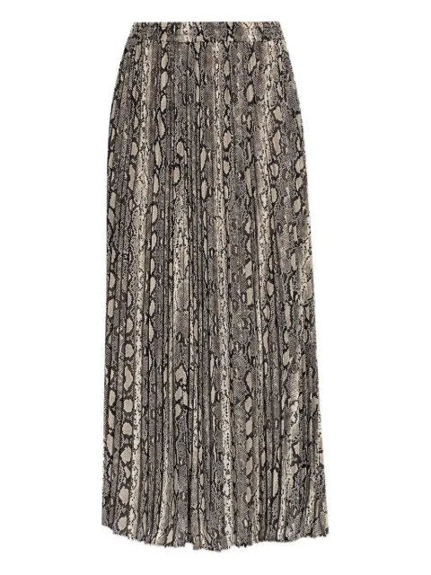 Michael Michael Kors pleated snakeskin-print skirt