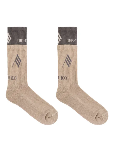 The Attico flag-logo cotton socks
