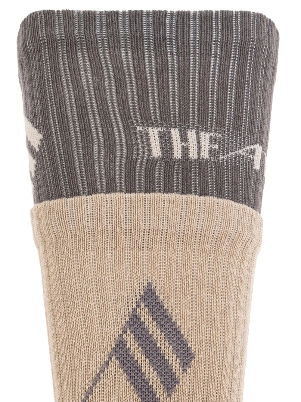 The Attico flag-logo cotton socks Beige
