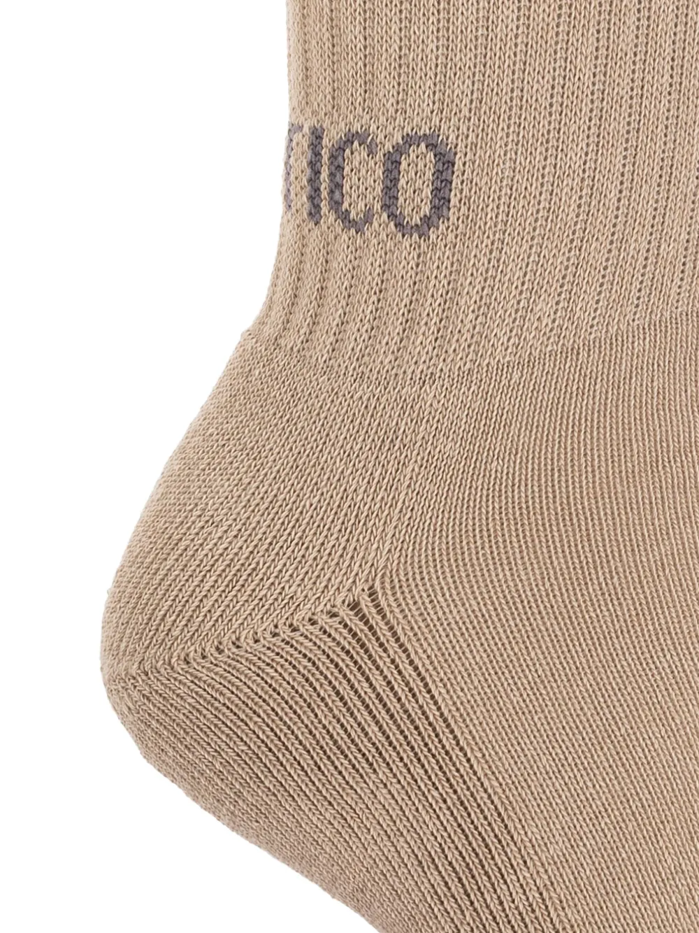 The Attico flag-logo cotton socks Beige