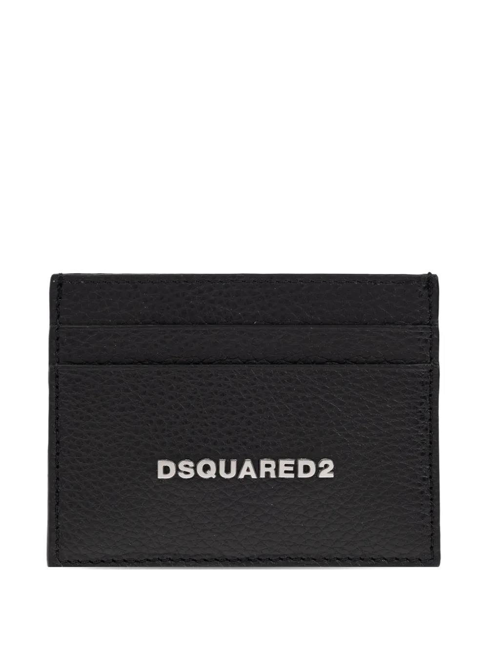 DSQUARED2 logo-plaque leather cardholder - Nero