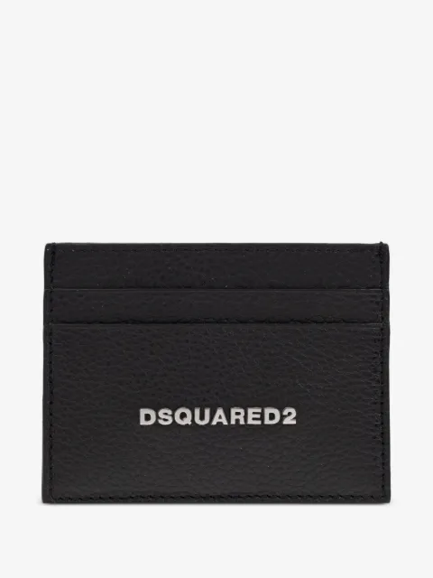 DSQUARED2 logo-plaque leather cardholder