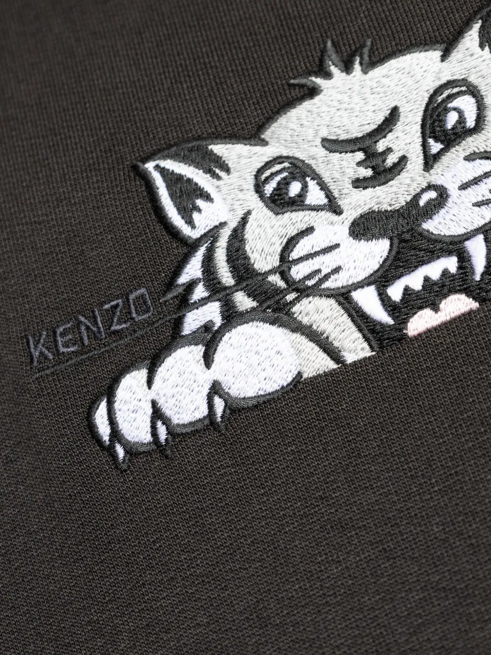 Kenzo Hoodie met geborduurd logo Zwart