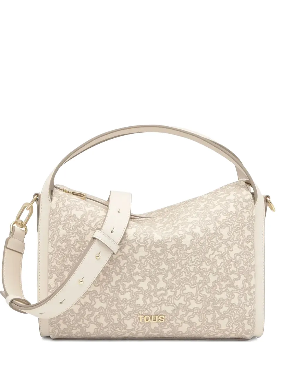 monogram-print tote bag