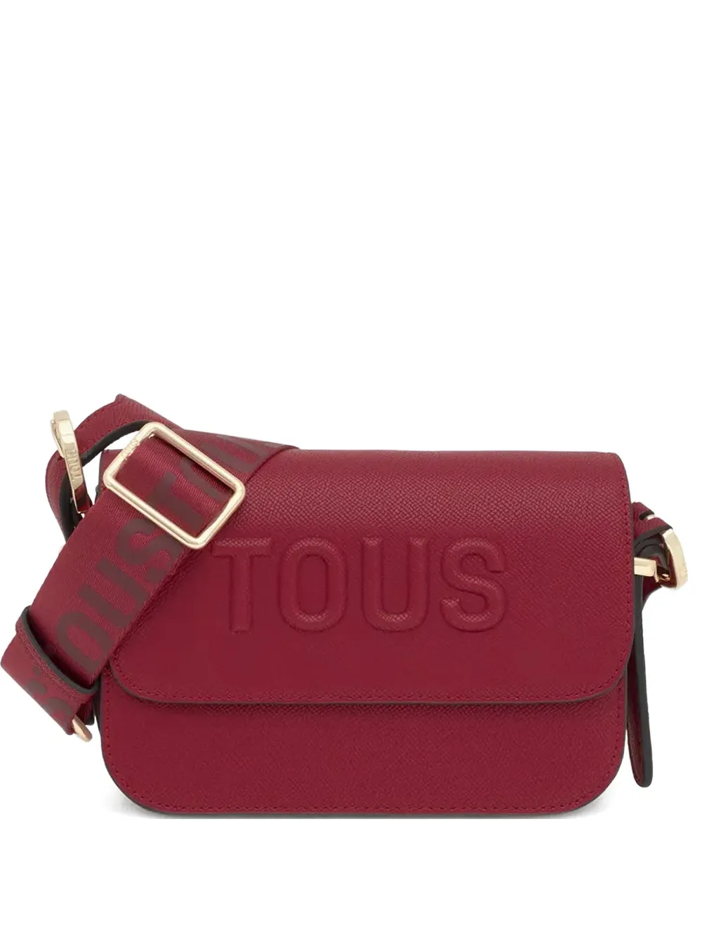 Tous Embossed Logo Cross Body Bag In Red