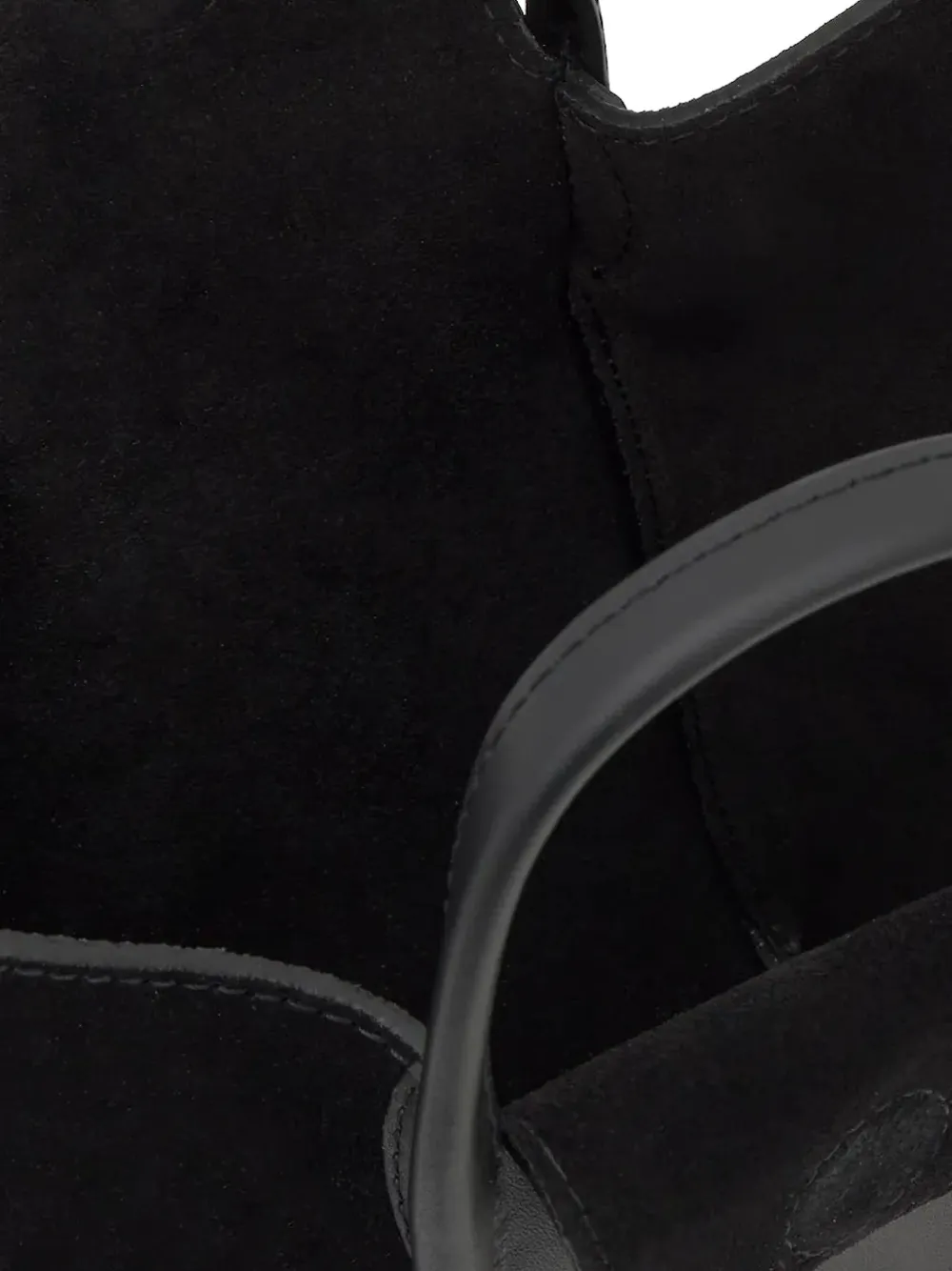 Tous Small Tulip Suede Tote Bag In Black