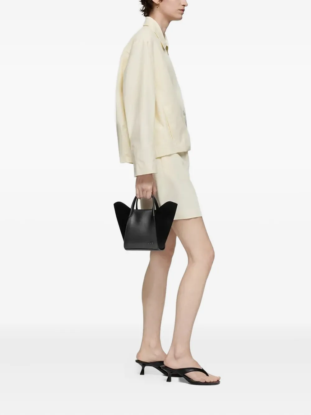 Tous Small Tulip Suede Tote Bag In Black