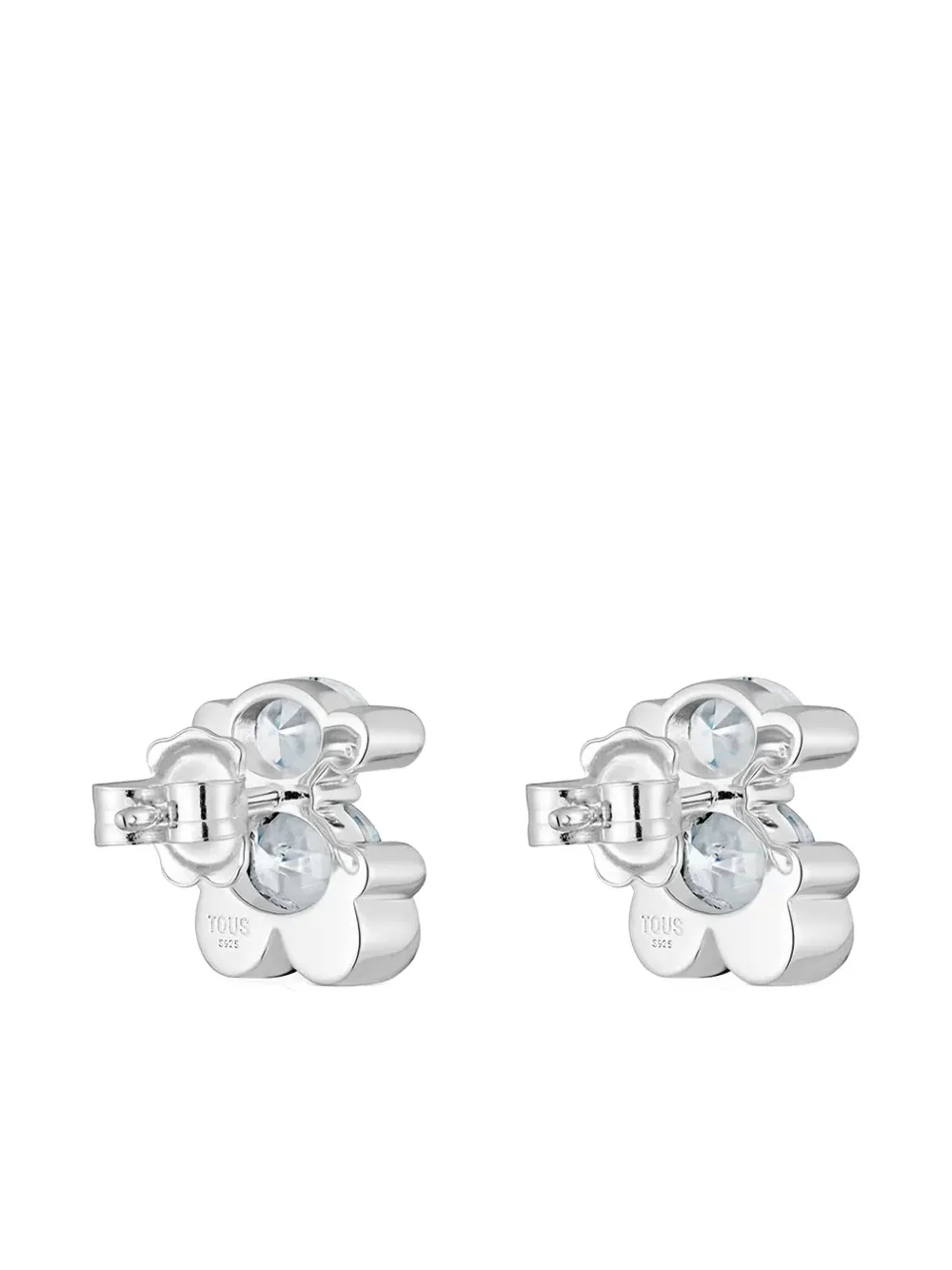 TOUS bear-shaped crystal earrings - Zilver