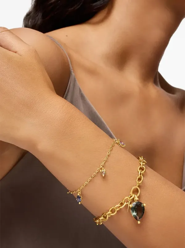 TOUS Gemstone Charm Bracelet Gold FARFETCH JO
