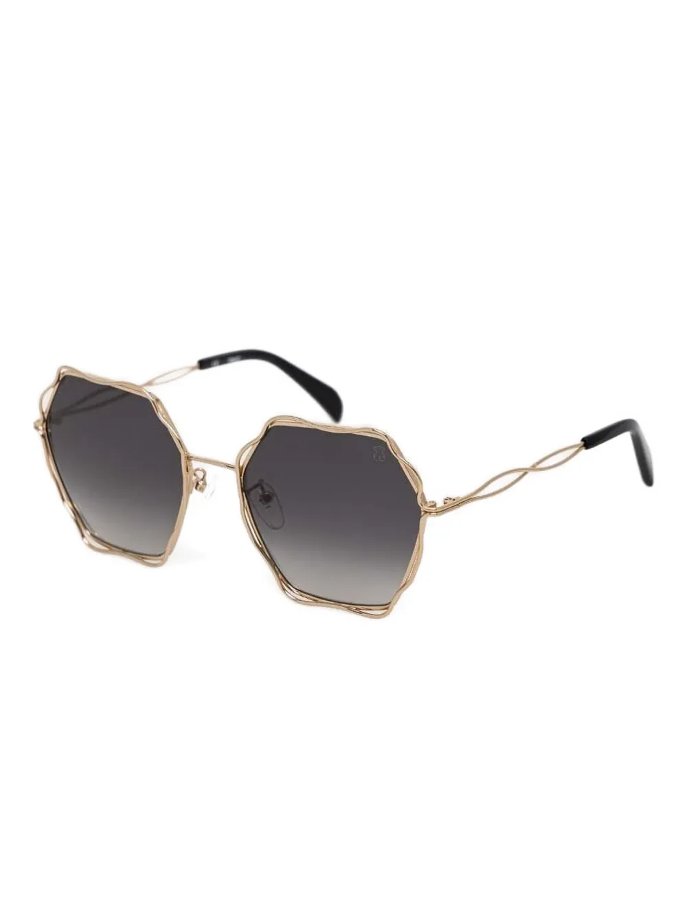 TOUS geometric-frame temple-detail sunglasses - Goud