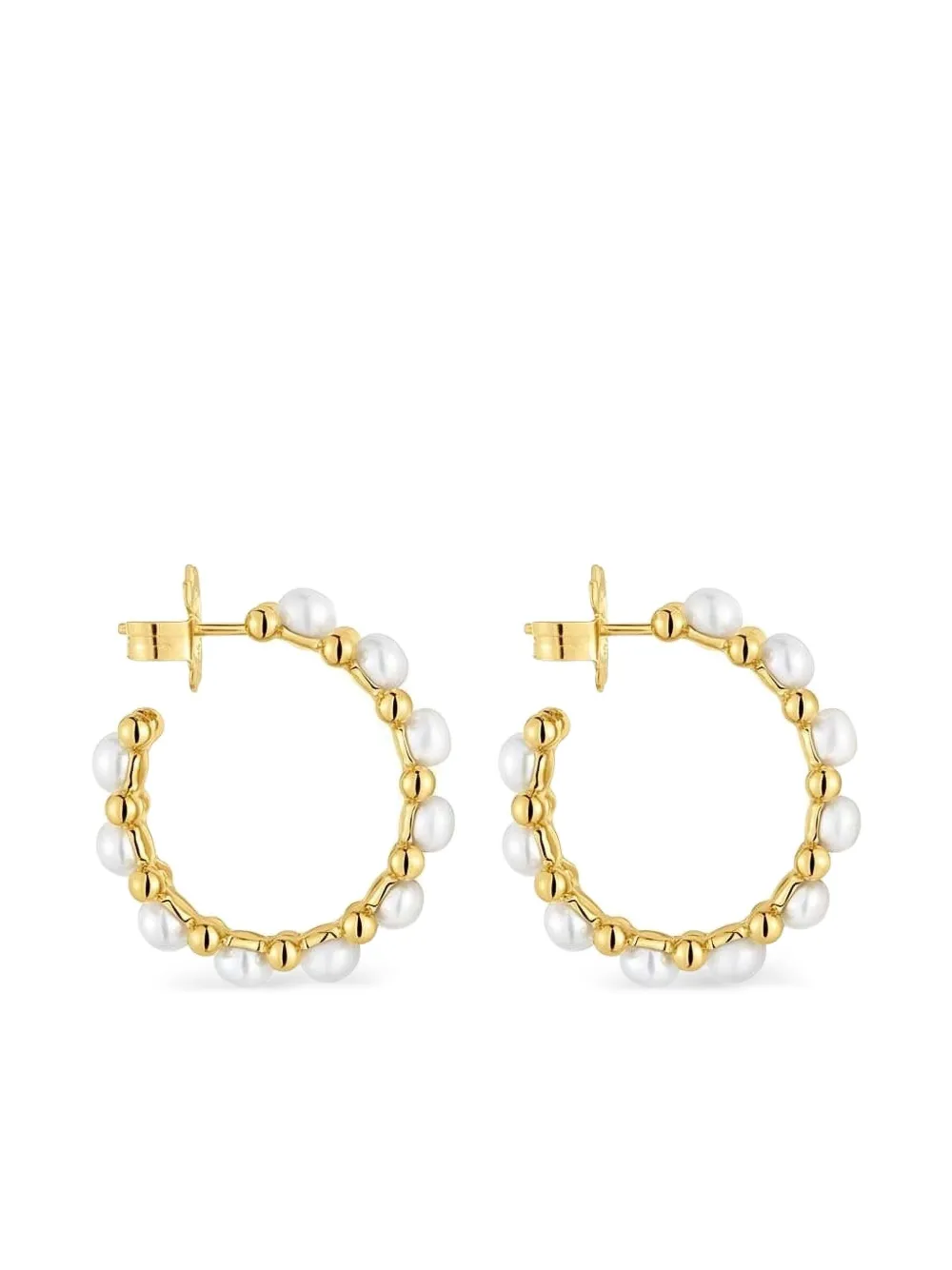 TOUS パール フープピアス - ゴールドトーン TOUS パール フープピアス - ゴールドトーン