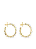 TOUS pearl-embellished hoop earrings - Gold