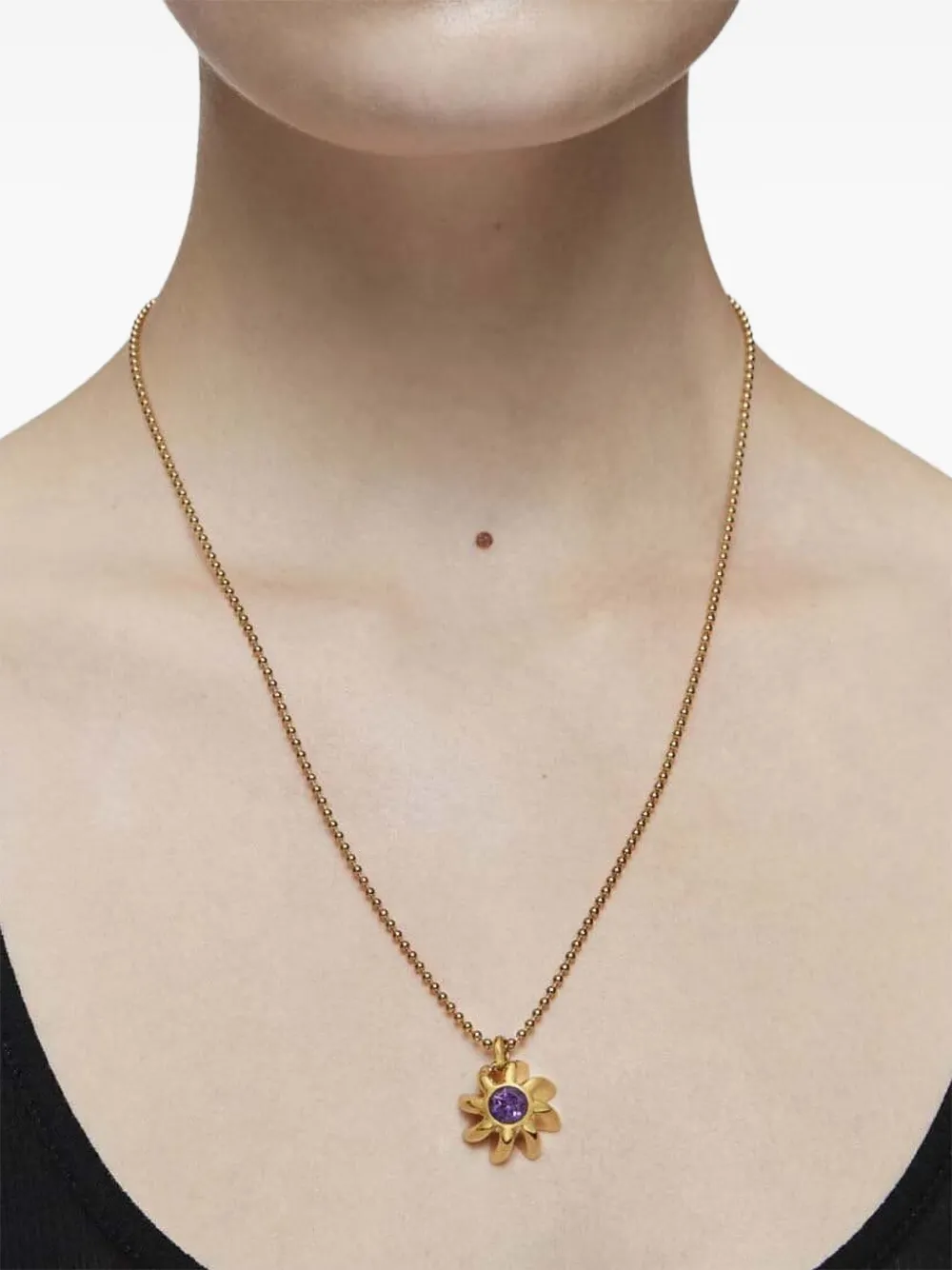  Tous Sunflower Amethyst Pendant - Gold 