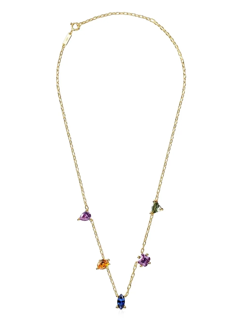 Tous Colour Lgg Gemstone Chain Necklace In Gold