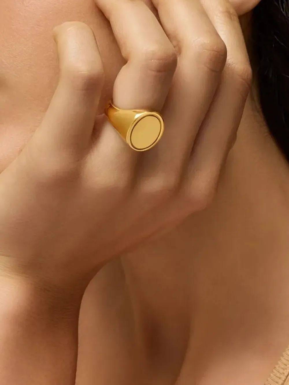 TOUS Ovalen ring - Goud