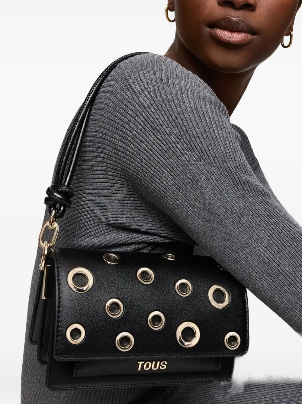 TOUS eyelet-detail satchel bag Zwart
