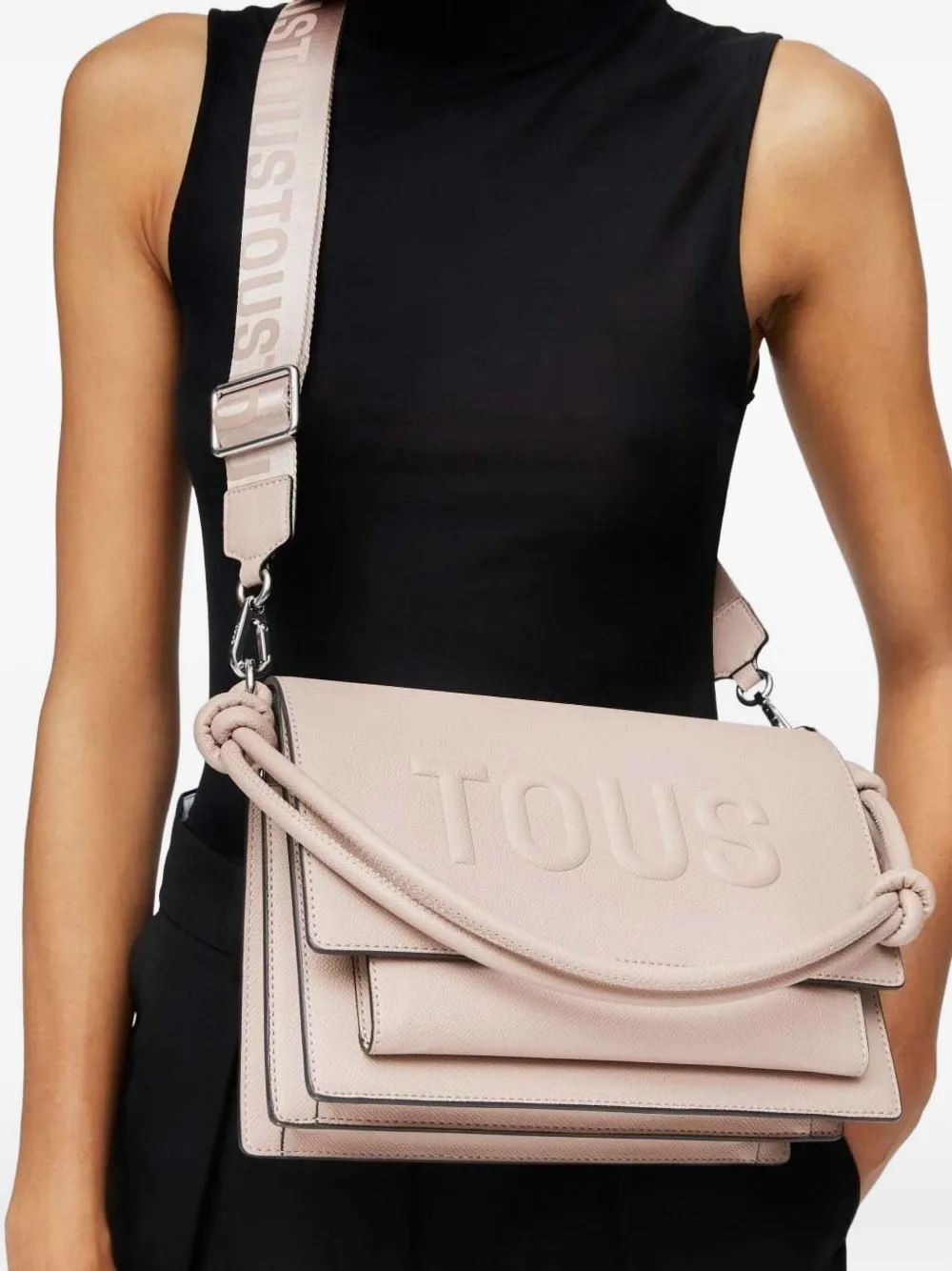 Tous Knotted-handle Crossbody Bag In Pink