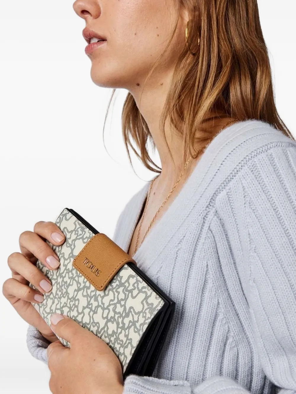 Tous Kaos Bear-print Clasp Mini Wallet In Multi