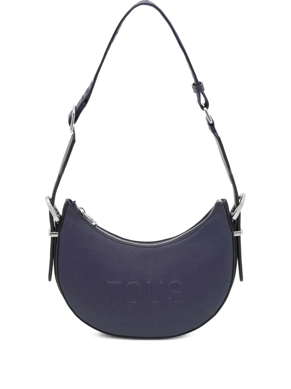embossed-logo half-moon bag