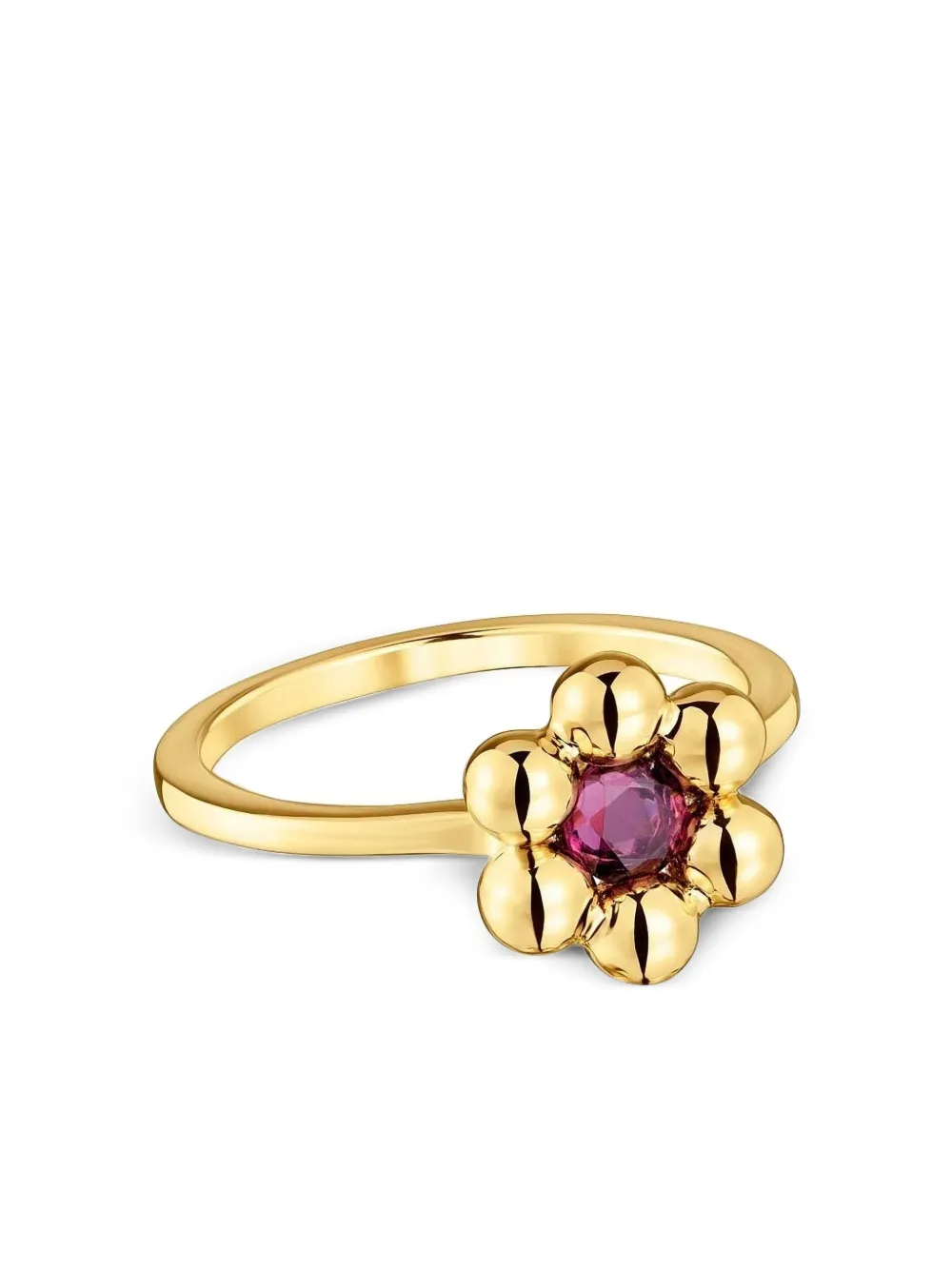Tous Beaded Flower-motif Ring In Gold