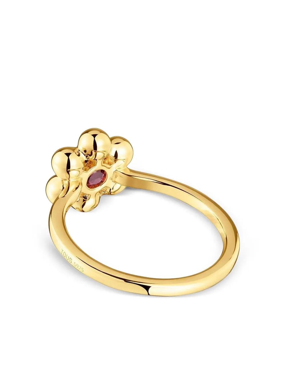 Tous Beaded Flower-motif Ring In Gold
