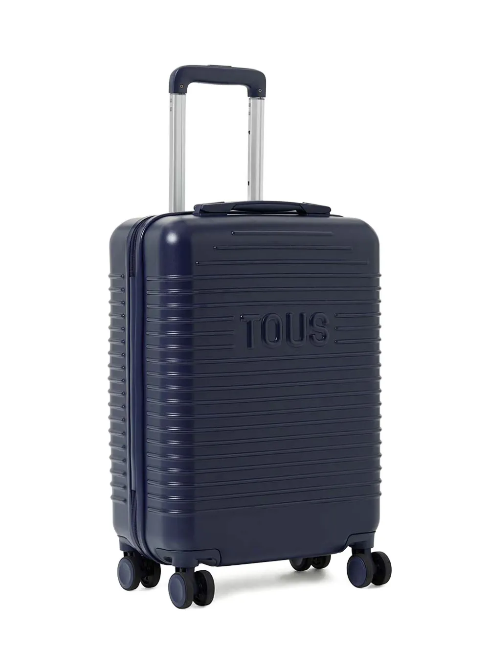 logo-embossed suitcase