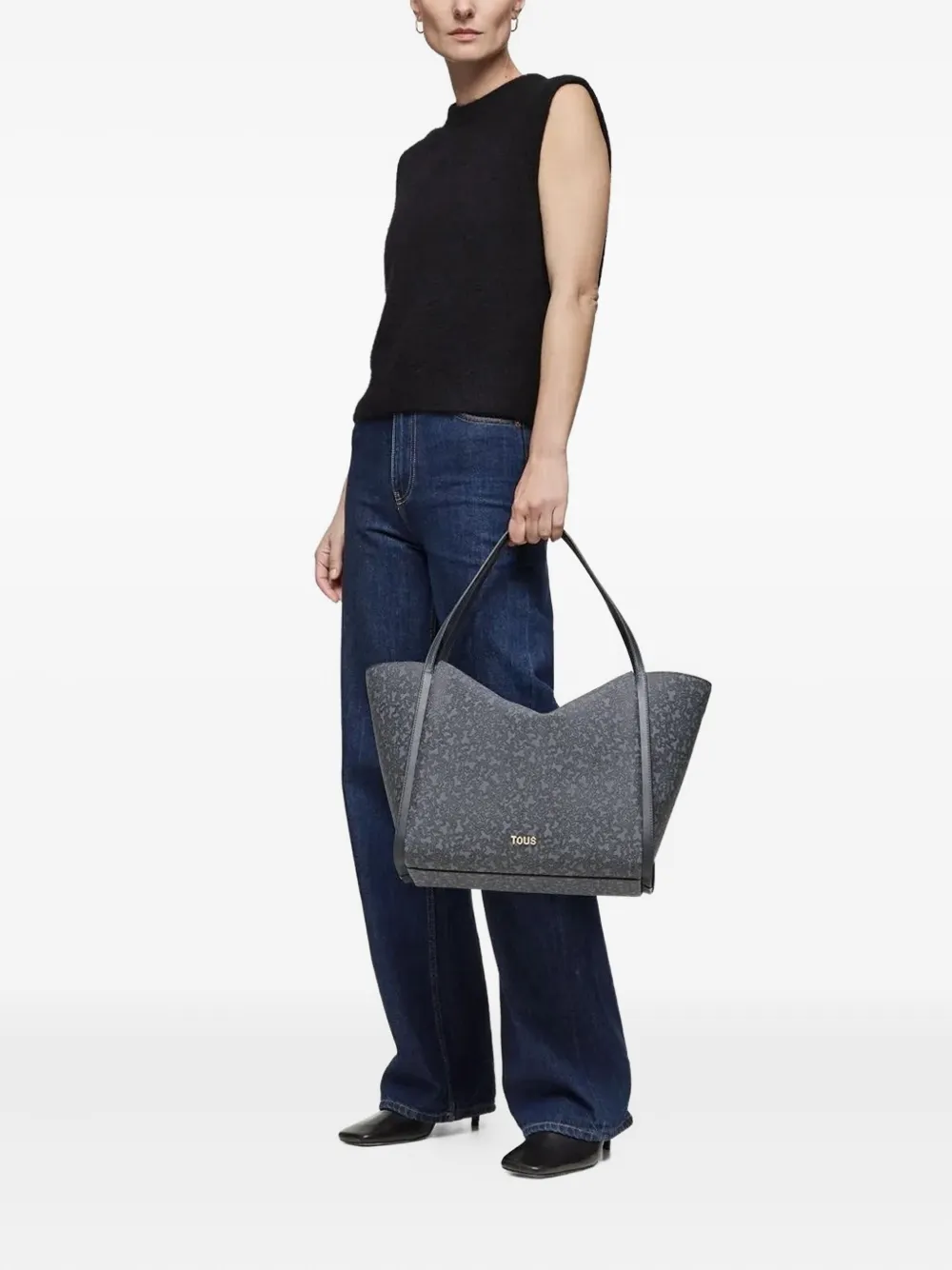 Tous Large Kaos Tote Bag In Gray