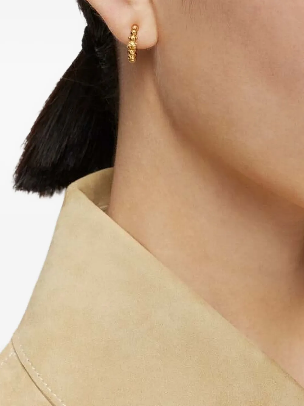 TOUS Gloss ビーズ フープピアス - ゴールドトーン TOUS Gloss ビーズ フープピアス - ゴールドトーン