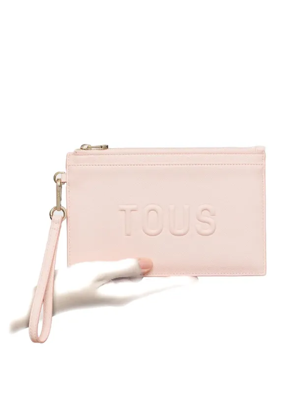TOUS embossed-logo zip-top Wallet Pink FARFETCH PH - Main Image