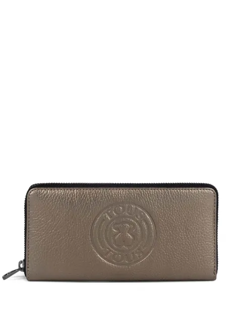 TOUS embossed logo zip-around wallet
