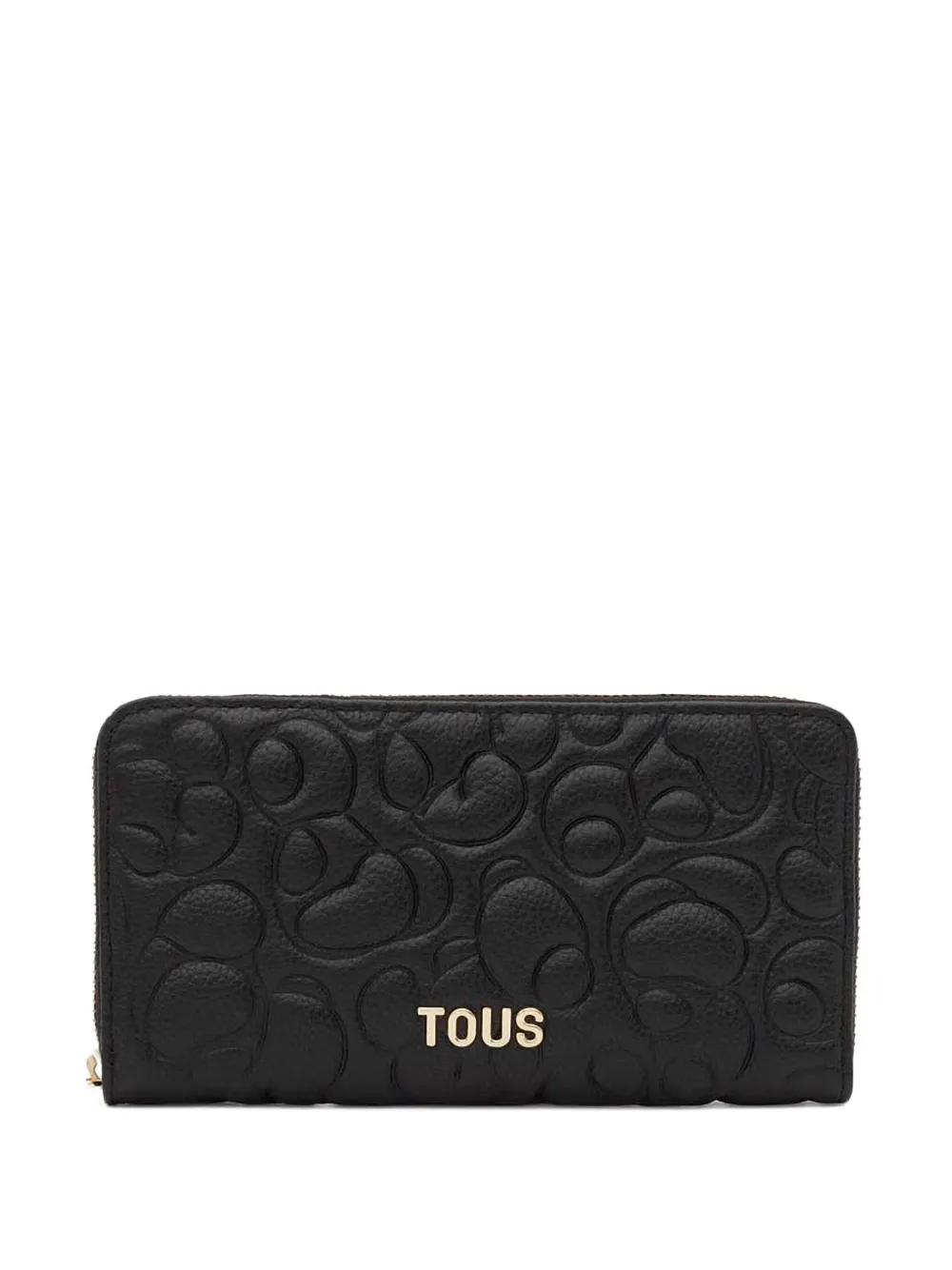 Tous Quilted Zip-around Wallet In Black