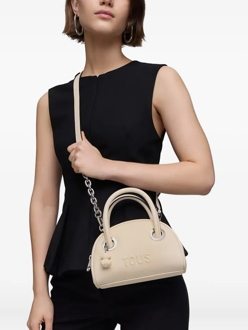 Tous Mini Poppy Dome-shaped Tote Bag In Neutral