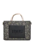 TOUS bear-print logo-plaque tote bag - Black
