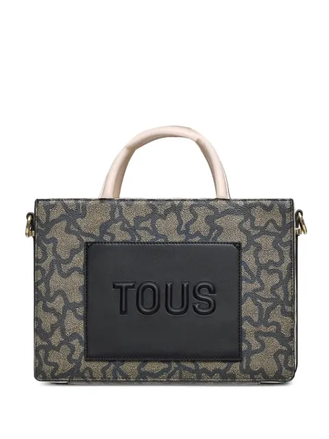 TOUS bear-print logo-plaque tote bag