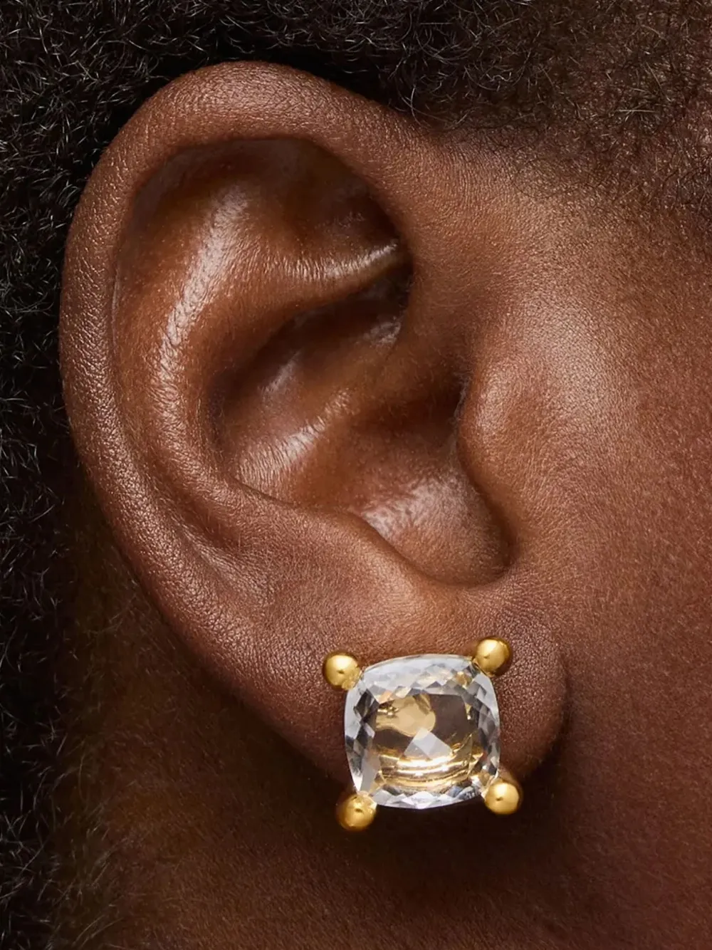TOUS 18kt geelgouden Color Pills stud oorbellen met kwarts