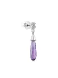 TOUS 18K white gold teardrop amethyst and diamond earring - Silver